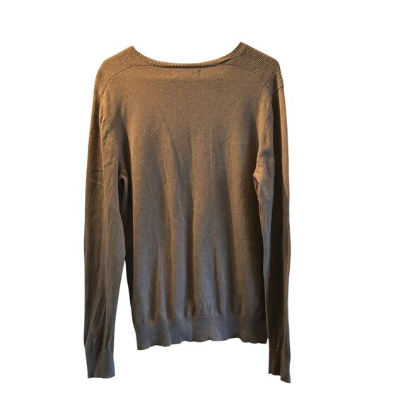 Marc Anthony cotton cashmere brown sweater Large preppy v-neck business casual - Picture 1 of 6